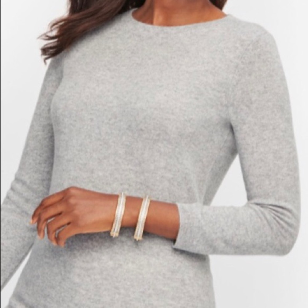 Talbots Gray Cashmere Sweater